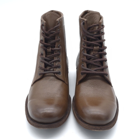 FRYE TYLER MENS Lace Up Hand Crafted Leather Boots Cognac Size 11.5 D main image 6